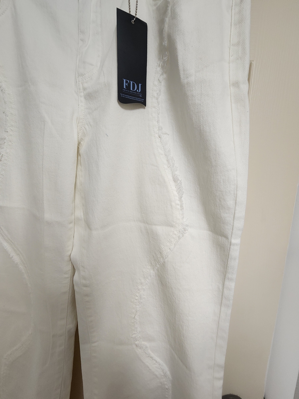 French Dressing Jeans FDJ Christina Wide Crop Ivory Size 12 MSRP $119 - Picture 6 of 14